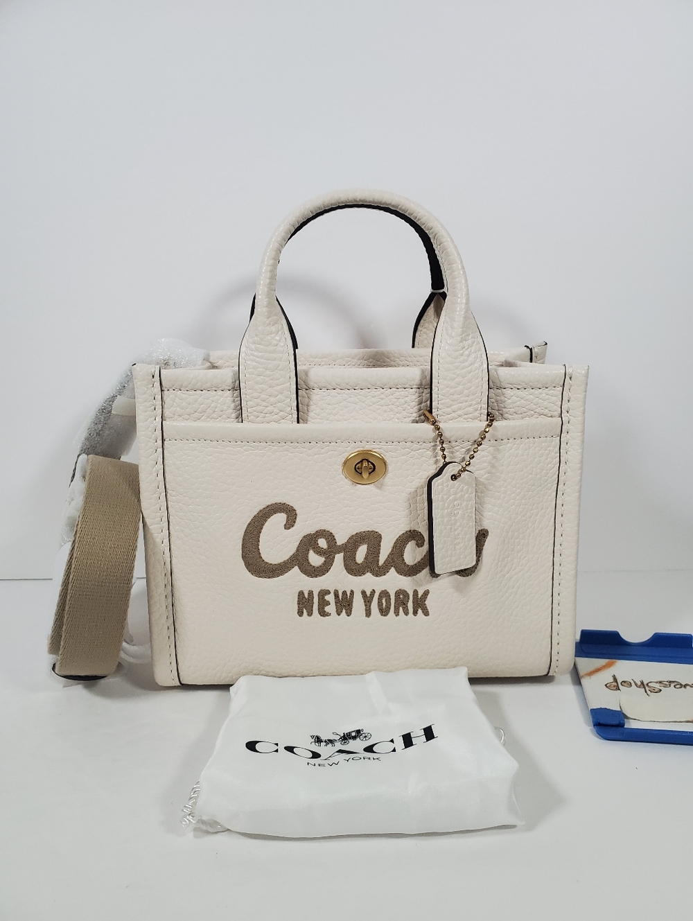 NWT Coach Cargo Tote Bag 20 CAO26-Brass/Chalk